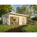PALMAKO Gartenhaus "Andrea Slide", B x H x L: 595 x 264 x 300 cm, naturbelassen, unbehandelt - braun
