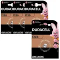 4x Duracell CR1220 DL1220 Lithium Knopfzelle 3V Batterie BR 1220 CR 1220