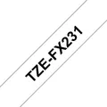Brother TZEFX231 TZE-FX231 12MM BLACK ON WHITE  FLEXIBLE ID TZEFX231, TZ, Wh ~E~