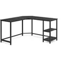 Vasagle Schreibtisch L-förmig 138 cm x 138 cm x 76 cm Schwarz