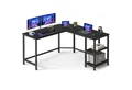 VASAGLE Schreibtisch L-förmiger Computertisch, Eckschreibtisch, Gaming, Homeoffice, 138 x 138 x 76 cm, mit 2 Ablagen, platzsparender, einfacher Aufbau