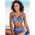 s.Oliver Bügel-Bikini-Top Maya, mit Doppelträgern und floralem Design blau 40