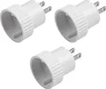 Reiseadapter Typ A 3er Set USA Kanada Thailand Dominikanische Republik IP20 weiß