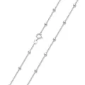 MATERIA Kugel Halskette Damen Silber 925 - Silberkette Kugelkette kurz für Frauen Mädchen in Box K103-40 cm