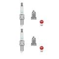 2x NGK 2641 Zündkerze für Maserati Ghibli II Lancia Thema 834