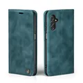 LBH Handyhülle für Samsung Galaxy A14 / A14 5G in Petrol Blau mit Karten- und Geldfach Smartphone Hülle mit Standfunktion Flip Case Schutzhülle Magnetverschluss Vintage
