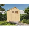 Bertilo Holz-Gartenhaus Sylt 1 natur Satteldach Unbehandelt 202 cm x 132 cm
