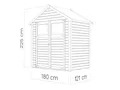 Woodtex Gartenhaus WOODTEX Gartenhaus 202×131 cm 14 mm, BxT: 202x131 cm