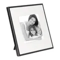 Fink schwarzer Alu Bilderrahmen 10x10 cm Fotorahmen mit schmaler Leiste & Passepartout