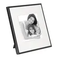 Fink Bilderrahmen 10x10 cm Aluminium schwarz quadratisch Fotorahmen Passepartout
