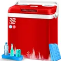 KESSER® 32 L Kühlbox 12V, 230V Stecker, Mini-Kühlschrank, Thermoelektrische Warmhaltebox