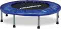 Relaxdays Indoor Trampolin, Ø 95 cm, faltbares Minitrampolin bis 100 kg, Sport & Gymnastik, Fitnesstrampolin, blau