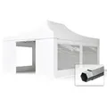 TOOLPORT  4x6m Aluminium Faltpavillon, inkl. 4 Seitenteile, weiß - (582031)