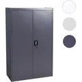 Aktenschrank HWC-H17, Stahlschrank B√oroschrank Schrank, 2 T√oren abschlie√übar Metall ~ 140x90x40cm dunkelgrau