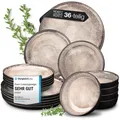 Moritz & Moritz 36tlg Tafel Service Beige Geschirr Set Digital