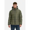 Indicode Winterjacke Herren INHebero Jacke Winter Herrenjacke Wattierte Steppjacke mit Kapuze und Reißverschluss blau M (50)
