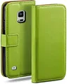 moex Book Case für Samsung Galaxy Note 4 Handyhülle mit Kartenfach, Hülle klappbar 360 Grad Schutzhülle, Klapphülle Flip Case Cover, PU Leder Handytasche Lederhülle, Grün