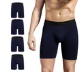 Herren Lange Bein Baumwolle Boxershorts Unterwäsche, 3/4 Pack 4Pack Blau, L36...