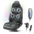 WALSER Massage Sitzauflage Auto Relax Drive, PKW Massagesitzauflage, Massagesitzauflage mit 5 Massage Programmen, Rückenmassagegerät Auto, Massageauflage für den Rücken, Massagegerät Autositz