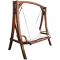 ALEOS. Design Hollywoodschaukel Gartenschaukel Schaukel Holzschaukel Hollywood Swing aus Holz Lärche Modell KUREDO103OD