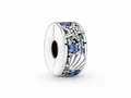 Pandora 791678C01 - Tropischer Seestern & Muschel Clip-Stopper-Charm - Sterling Silber Crystal Blau