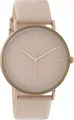 OOZOO Quarzuhr Ultra Slim Damenuhr C10820 Rose Pinkgrau Lederband 40 mm