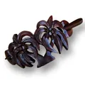 ISLAND PIERCINGS Haarspange Handarbeit aus Holz HS24: Unisex, alle Altersgruppen, Braun, Land Rustikal, Palmen, Klaue, Haarspange, Frauen, ca. 10,5 cm, 1 Stück