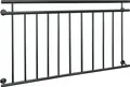 ECD Germany Französischer Balkon, 90x156 cm, mit 11 Füllstäben, Anthrazit matt und rau, Balkongeländer aus pulverbeschichtetem Stahl