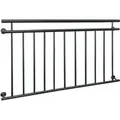 ECD Germany Französischer Balkon 156 x 90 cm mit 11 Füllstäben Anthrazit Stahl