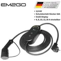 EM2GO Take AC Portable EV Lader, 3.6kW Autoladekabel, OLED Display schwarz