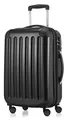Hauptstadtkoffer Alex - Handgepäck Koffer 55x38x23 cm, 42 L, TSA Schloss, erweiterbarer Hartschalen Trolley aus PC ABS, 3,2 kg, 4 Doppelrollen, Schwarz