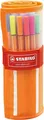 STABILO Punkt 88 Fineliner Stifte 0.4mm Fein Wrap Set 30 Farben