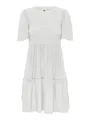 JACQUELINE de YONG Shirtkleid mit Lochstickerei JDYCARLA (lang) JDYCARLA CATHINKA S/S DRESS JRS ATK, Weiß