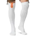 German Wear Trachtenstrümpfe EXTRA LANGE Trachtensocken Zopfmuster Baumwolle overknee Strümpfe - passend zu kurze Lederhosen - 70cm (DE/NL/SE/PL, Numerisch, 41, 43, Regular, Regular, Weiss)
