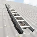 Weise Kaminkehrerleiter 4,20 m einteilig, 15 geriefte & gebördelte Sprossen, robuste & sichere Dachleiter für Schornsteinfeger, passend für handelsübliche Hohlziegel, nach DIN 18160-5/ EN 131