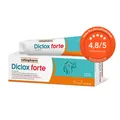 Diclox forte – das stärkste Schmerzgel von ratiopharm. Bei akuten Verletzungen und Bewegungsschmerzen: mit dem Wirkstoﬀ Diclofenac in doppelter* Konzentration - Jetzt 20% mit dem Code diclox20 sparen*