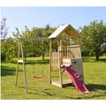 Wendi Toys Kinderspielturm Panda inkl. Rutsche & Kletterwand 270 cm x 270 cm x 2