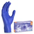 ARNOMED Einweghandschuhe Dunkelblau 100 Stück/Box, Nitrilhandschuhe L, Einmalhandschuhe, Handschuhe Einweg puderfrei, latexfreie Gummihandschuhe, Einweghandschuhe in S, M, L & XL verfügbar