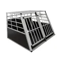 Juskys Alu Hundetransportbox XL - 96×90×71 cm verschließbar & pflegeleicht - Hundebox für Hunde
