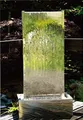 Köhko Springbrunnen Muro XL Höhe ca. 175 cm mit LED-Beleuchtung aus Edelstahl Wasserwand Wasserspiel für Garten Terrasse