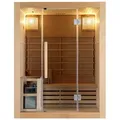 Sauna RIGA für 3 Personen, 150x120x190 cm, aus HEMLOCK, inklusive Saunaofen