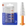 Curaprox Interdentalbürsten-Nachfüllung Ortho – Größe 14 für Zahnspangen & kieferorthopädische Pflege | Ultrafeine Filamente für sanfte Reinigung | Orange | 4er-Pack | Entwickelt in der Schweiz