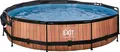 EXIT Framepool inkl. Sonnensegel (Set, 4-tlg), ØxH: 360x76 cm, mit Kartuschen-Filterpumpe & Filterkartusche