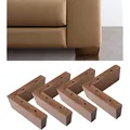 4X Möbelfüße Sofa Füße aus Holz Farbe Walnuss – Höhe 50 mm – Made in Italy – ...