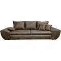 luma-home Big-Sofa, Dunkelbraun, Kunststoff, 3-Sitzer, Füllung: Polyurethan (Pur), einzeln stellbar,Rechteckig, 275x90x98 cm, Wohnzimmer, Sofas & Couches, Sofas, Bigsofas