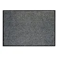 Astra Hochwertige Schmutzfangmatte - Fussmatte innen - bei 30° C waschbare Fußmatte - Rutschfester Läufer - Schuhablage Flur - Küche - grau 40x60 cm