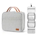 Kulturtasche zum Aufhängen große Reise Kulturbeutel zum Aufhängen Kosmetiktasche Make-up-Organizer mit 4 Fächern und 1 Stabilen Haken für Damen
