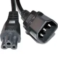 5m IEC Stecker C14 Zu Kleeblatt Stecker C5 Konverter Adapter Stromkabel [006184]