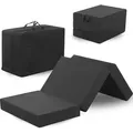 Arensberger Amalia Gästebett Klappmatratze 75x200 cm | 16 cm NANOCELL® Gelschaum | Faltmatratze mit Transporttasche für Gäste & Camping - Grau