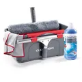 CLEANmaxx Fensterreiniger-Set 7-tlg. - inkl. Eimer, Wischer, Abzieher & Reiniger